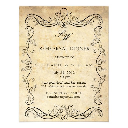 Victorian Dinner Invitation 1