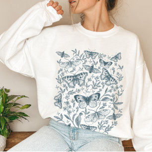 Vintage Victorian Moth Butterfly Sweatshirt