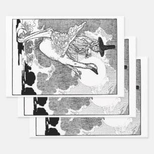 Vintage Victorian Mother Goose by Charles Robinson Wrapping Paper Sheets