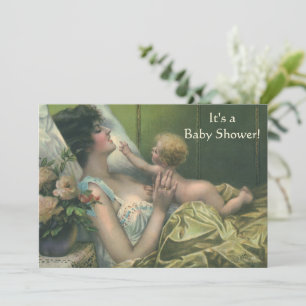 Vintage Victorian Mother's Day, Baby Shower Invitation