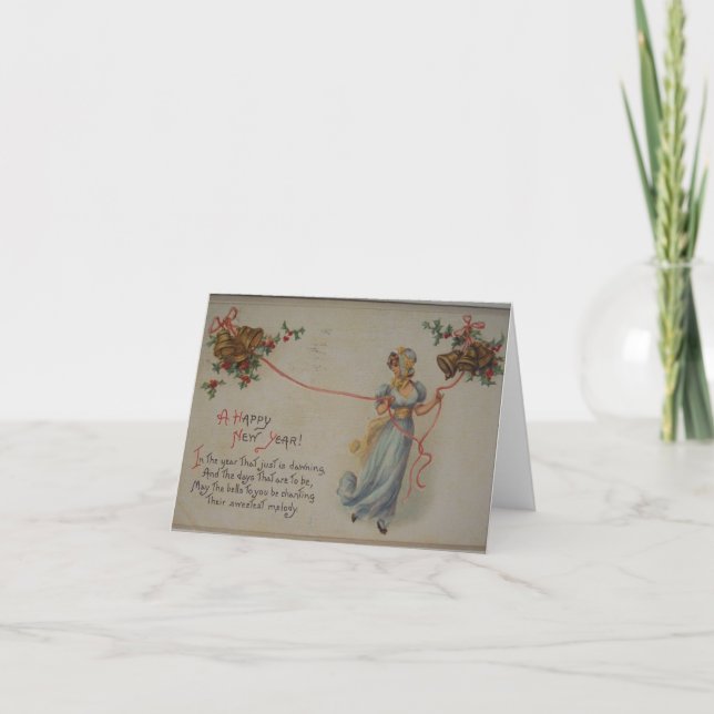 Vintage Victorian New Year's Day Card (Front)