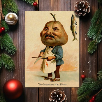 Vintage Victorian Odd Christmas Card by LongToothed at Zazzle