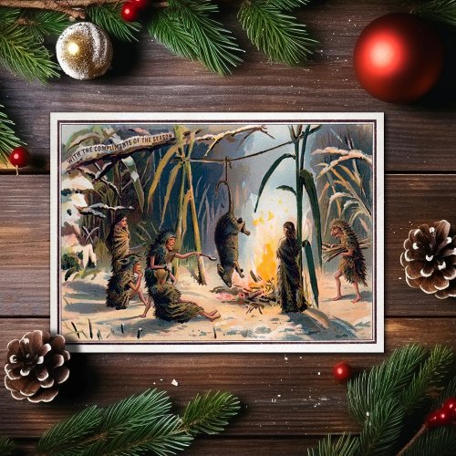 Vintage Victorian Odd Christmas Card