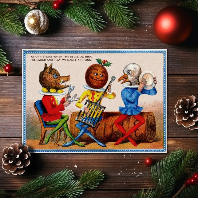 Vintage Victorian Odd Christmas Card (Creator Uploaded)