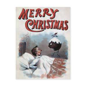 Vintage Victorian Odd Christmas Postcard