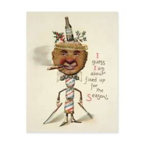 Vintage Victorian Odd Christmas Postcard