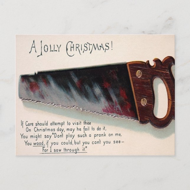 Vintage Victorian Odd Christmas Postcard (Front)