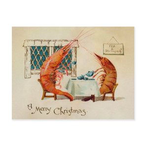 Vintage Victorian Odd Shrimp Postcard