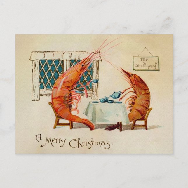 Vintage Victorian Odd Shrimp Postcard (Front)