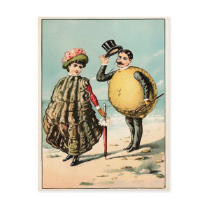 Vintage Victorian Oysters and Lemon Postcard