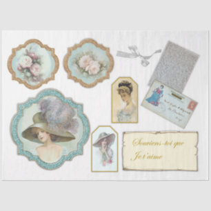 Vintage Victorian Parisian Series Design 10 Tissue Paper