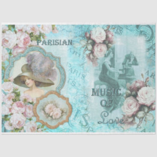 Vintage Victorian Parisian Series Design 3 Tissue Paper