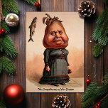 Vintage Victorian Pear Head Lady Christmas Card<br><div class="desc">Vintage grumpy pear head lady Christmas card.  Custom restored,  high quality vintage image. Typical odd Victorian humor.</div>