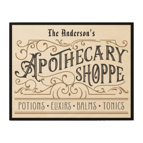 Vintage Victorian Personalized Apothecary Sign