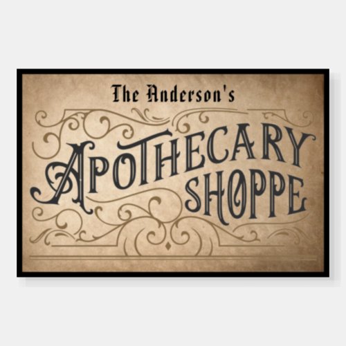 Vintage Victorian Personalized Apothecary Sign