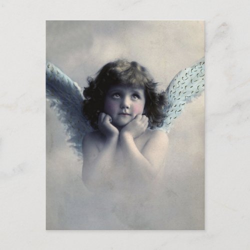 Vintage Victorian Photo Angel Postcard