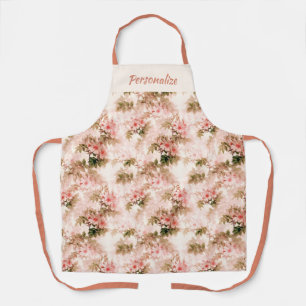 Vintage Victorian Pink Floral Chic Pattern Apron