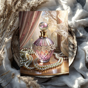 Vintage Victorian pink perfume and pearls Tissue Paper