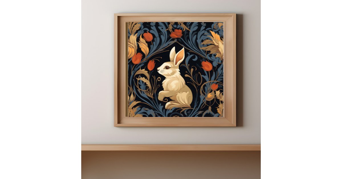 Vintage Victorian Rabbit Poster | Zazzle