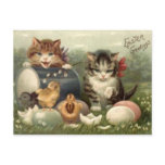 Vintage Victorian Retro Art Cats Kittens Easter Holiday Postcard Vintage Victorian Retro Art Cats Kittens Easter Holiday Postcard