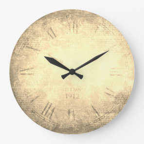 Vintage victorian Roman numeral Large Clock