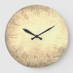 Vintage victorian Roman numeral Large Clock