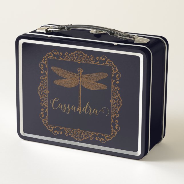 Vintage Victorian Romantic Fairytale  Metal Lunch Box (Back)