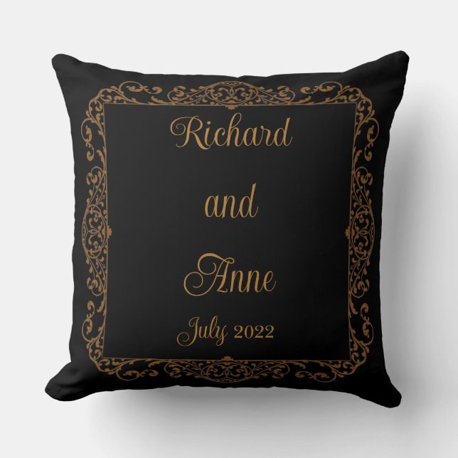 Vintage Victorian Romantic Fairytale Wedding Throw Pillow (Front)
