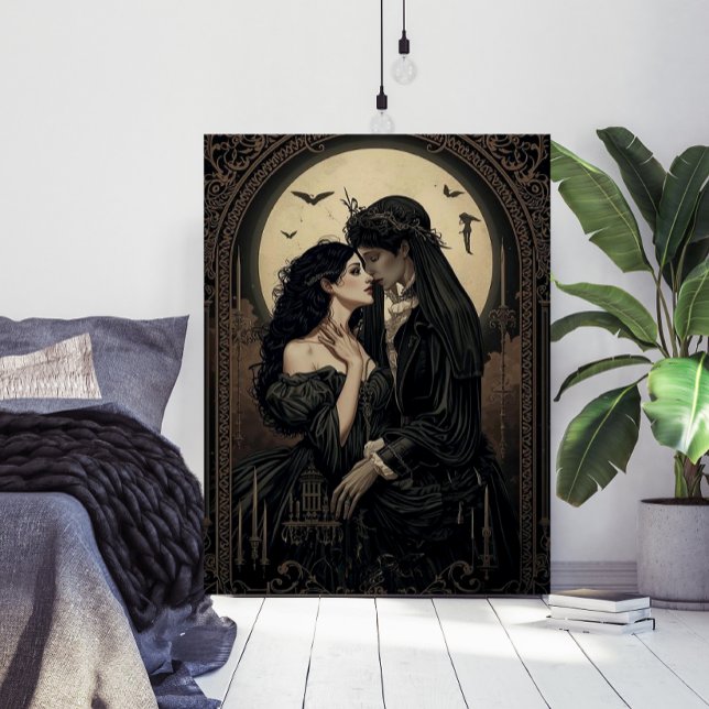 Vintage Victorian Romantic Moonlit Art Poster (Creator Uploaded)