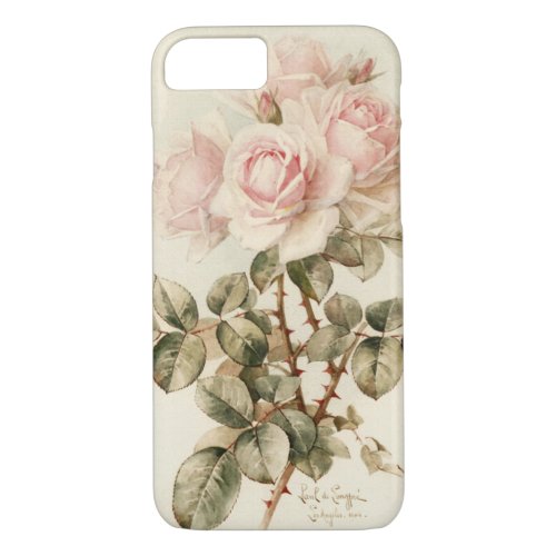 Vintage Victorian Romantic Roses iPhone 87 Case