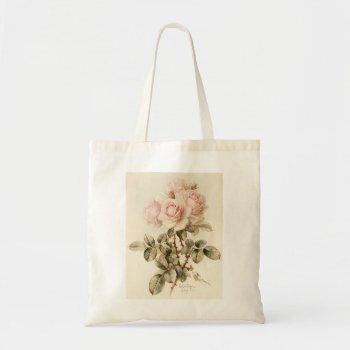 Vintage Victorian Romantic Roses Tote Bag by GirlyTemplate at Zazzle