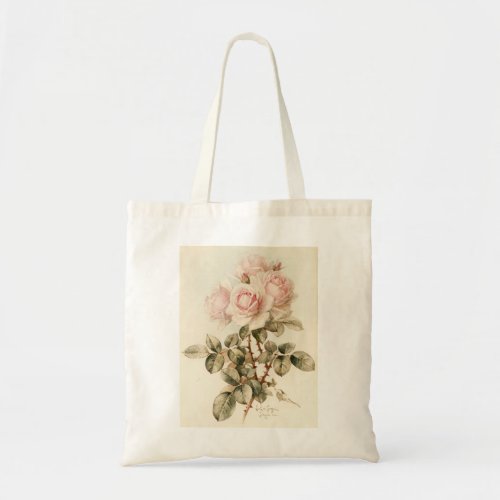Vintage Victorian Romantic Roses Tote Bag