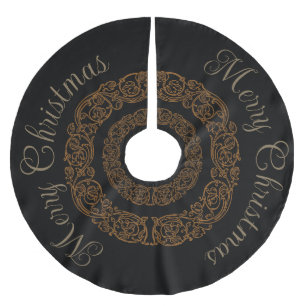 Vintage Victorian Romantic Steampunk Antique Brushed Polyester Tree Skirt