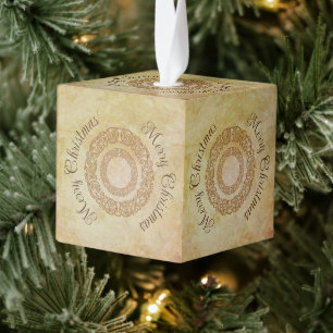 Vintage Victorian Romantic Steampunk Antique Cube Ornament