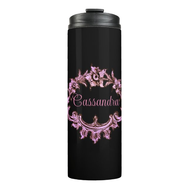 Vintage Victorian Romantic Steampunk  Personalized Thermal Tumbler (Front)