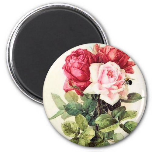 Vintage Victorian Rose Bouquet Magnet