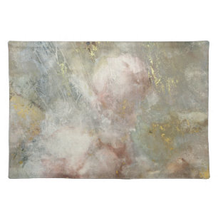 Vintage Victorian Rose Floral With Gold Accents Cloth Placemat