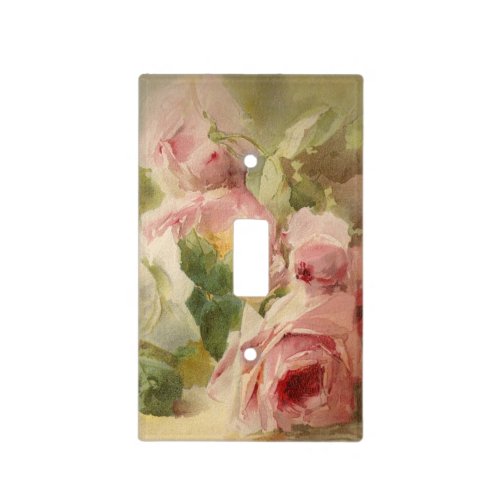 Vintage Victorian Rose Watercolor Light Switch Cover
