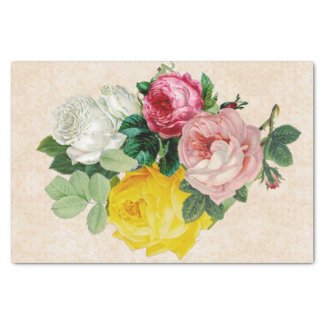 Vintage Victorian Roses Decoupage 