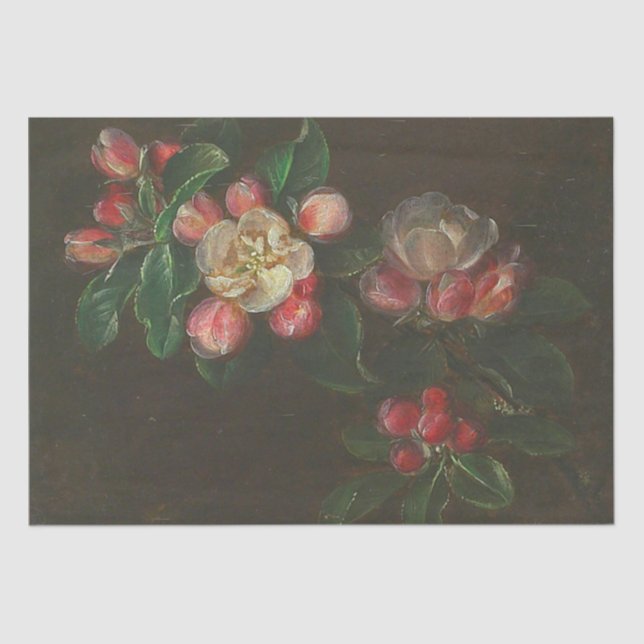 Vintage Victorian Roses Flowers Tissue Paper  (Front)