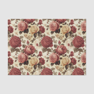 Vintage Victorian Roses Pattern Tissue Paper