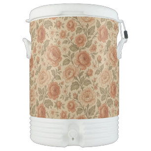 vintage Victorian Roses patterned Beverage Cooler