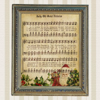 Vintage Victorian Santa Claus Music Score and Song