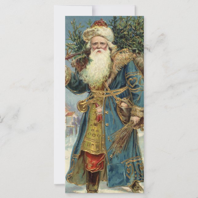 Vintage Victorian Santa Claus with Christmas Tree (Front)