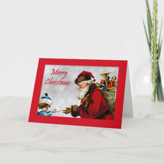 Vintage Victorian Santa & Little Boy Christmas