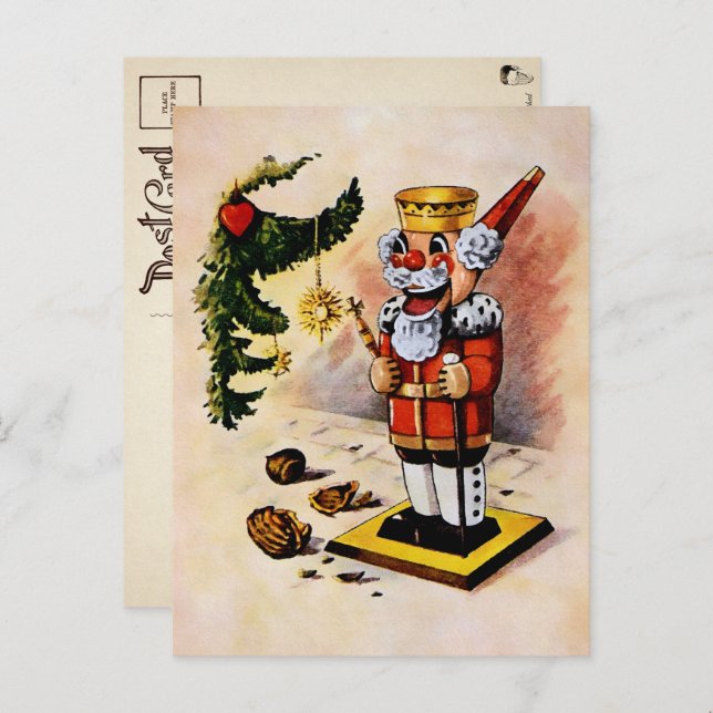 Vintage Victorian Santa Nutcracker Postcard (Front/Back)