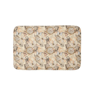 Vintage Victorian Shabby Chic Country Pattern Bath Mat