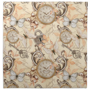 Vintage Victorian Shabby Chic Country Pattern Cloth Napkin