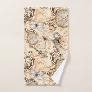 Vintage Victorian Shabby Chic Country Pattern Hand Towel