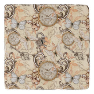 Vintage Victorian Shabby Chic Country Pattern Trivet